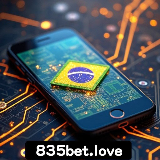 Tela inicial do app 835bet no smartphone